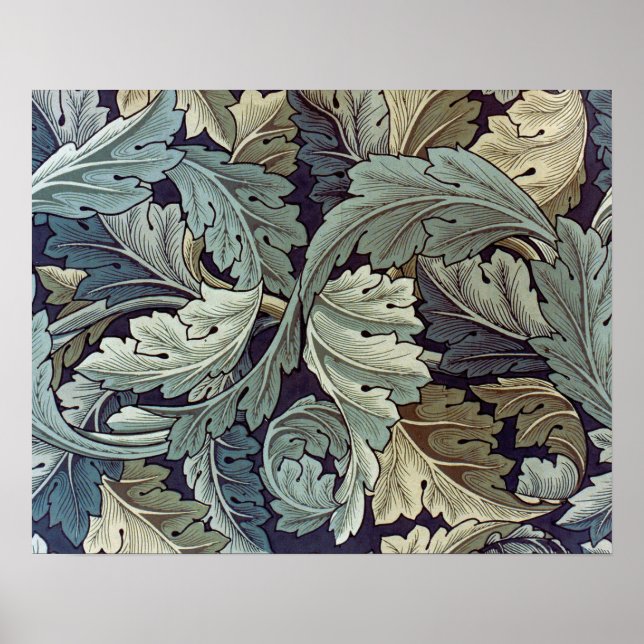Poster William Morris Acanthus Feuilles (Devant)