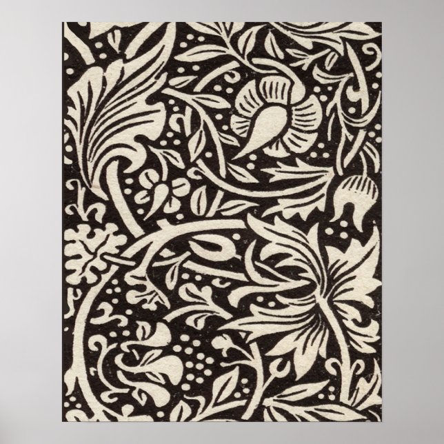 Poster William Morris Daffodil Papier peint floral (Devant)