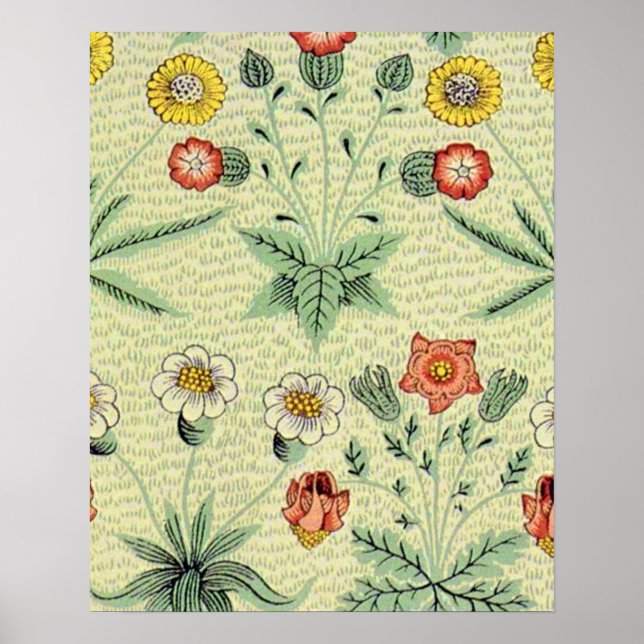 Poster William Morris Daisy Floral Fond d'écran Motif (Devant)