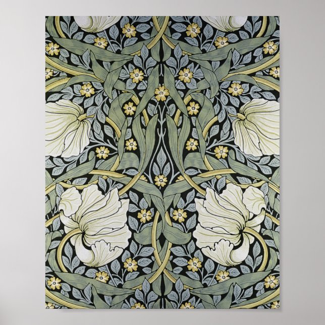 Poster William Morris - Design Motif Pimpernel (Devant)