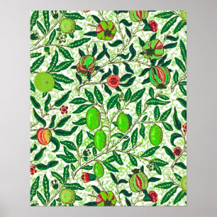 Poster William Morris Exotic Fruit, Limes and  Peaches 