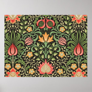 Poster William Morris Floral Antique Persan