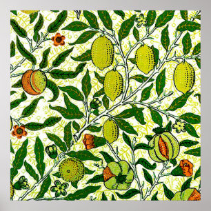 Poster William Morris Fruit exotique, Citron jaune