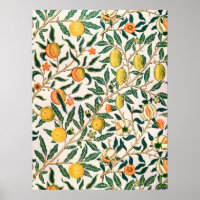 William Morris Fruit grenade Ornement blanc