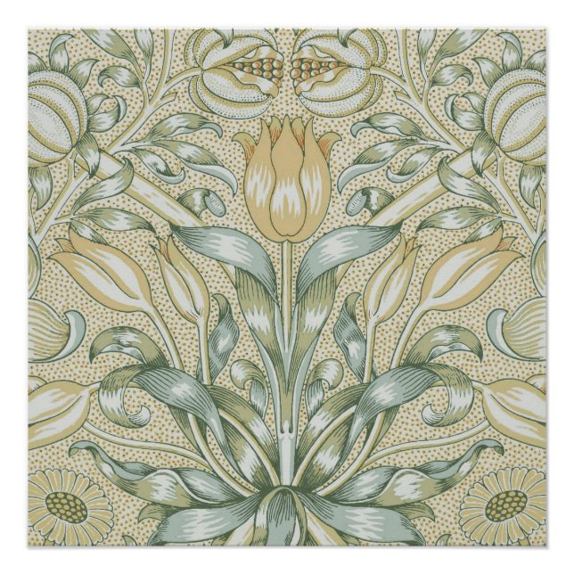 Poster William Morris Lily et de la grenade classique (Devant)