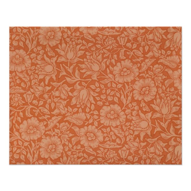 Poster William Morris Mallow Fond d'écran floral (Devant)