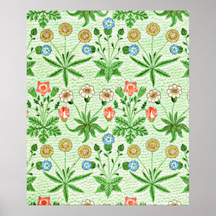 Poster William Morris motif, Daisy