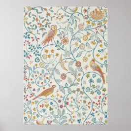 Poster William Morris - Papier peint de la Chouette et de