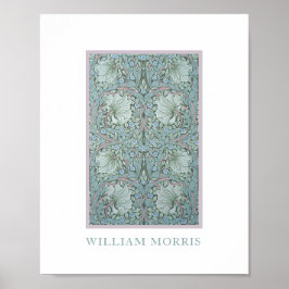 Poster William Morris - Pimpernel : Floral bleu et vert