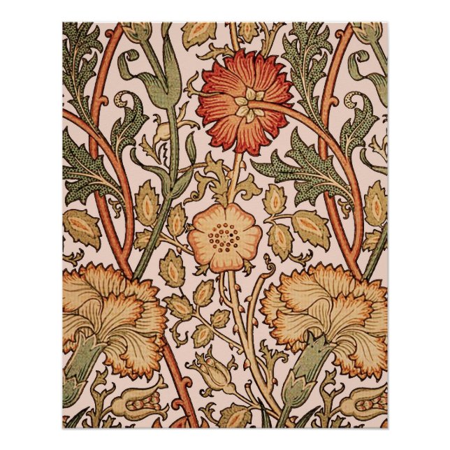 Poster William Morris Rose Flower Fond d'écran Motif (Devant)