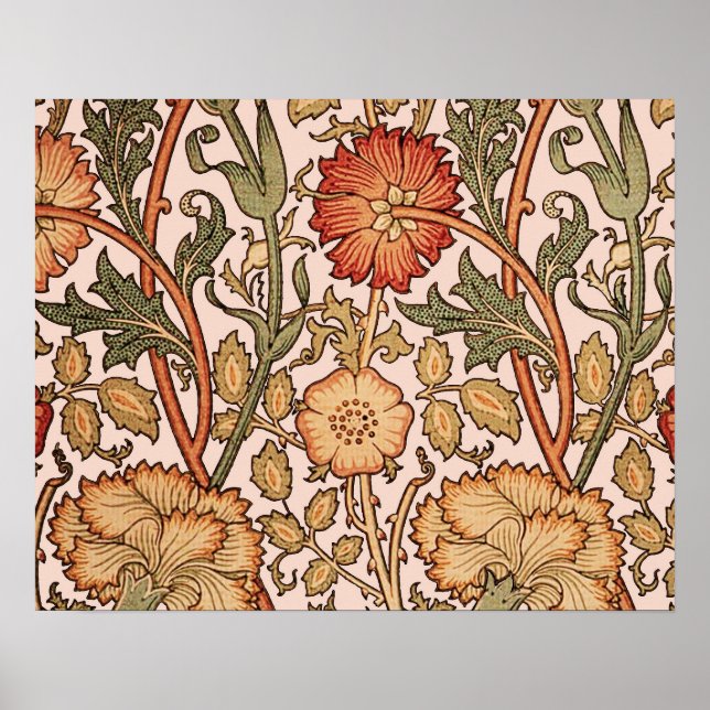 Poster William Morris Rose Flower Fond d'écran Motif (Devant)