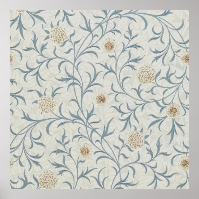 Poster William Morris - Rouleau médiéval et Branches (Devant)