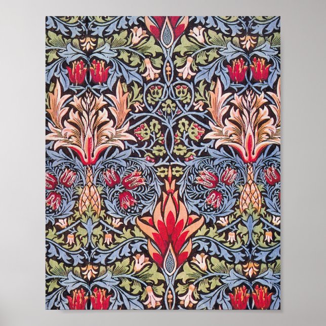 Poster William Morris Snakeshead Floral Art Nouveau (Devant)