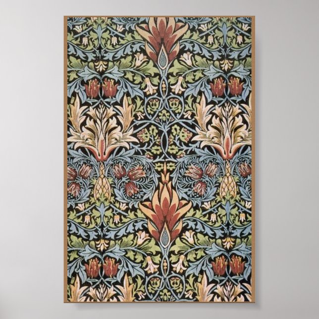 Poster William Morris Snakeshead Textile imprimé (Devant)