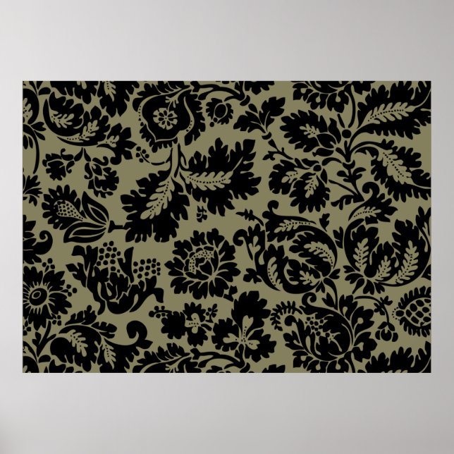 Poster William Morris Venetian Damask Brocade (Devant)