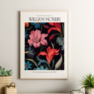 Poster William Morris Vintage Pink Lilly