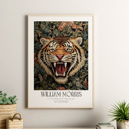 Poster William Morris Vintage Tigre floral