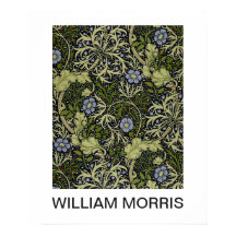 Poster - William Morris violetter Blumenaufdruck
