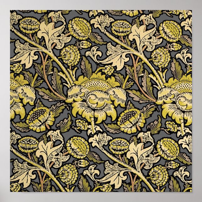 Poster William Morris Wey Fond d'écran Floral (Devant)