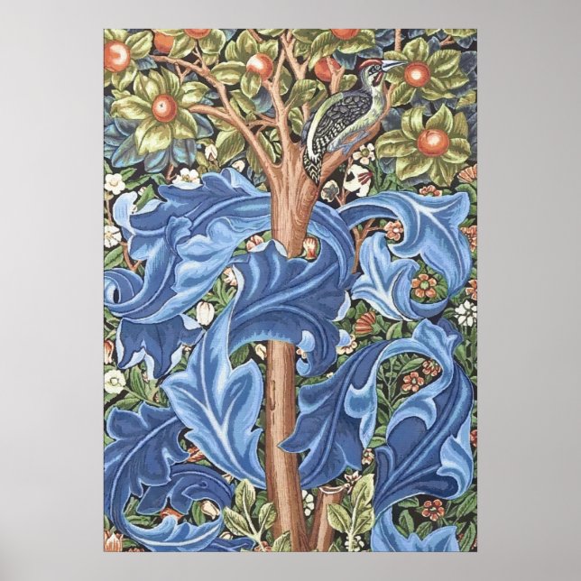 Poster William Morris Woodpecker Tapestry (Devant)