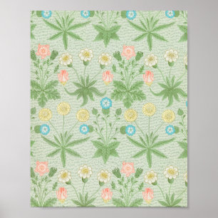 Poster William Morris's Daisy famous pattern. 