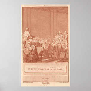 Poster William Pitt l'aîné s'opposant à la paix