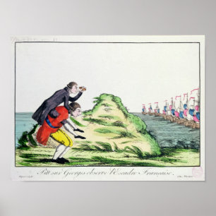 Poster William Pitt observant l'escadron français