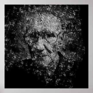 Poster William S. Burroughs Portrait typographique