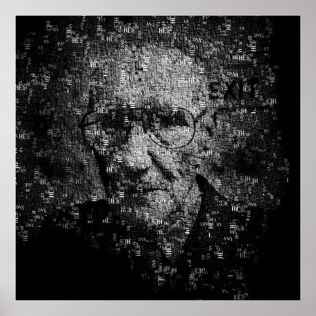 Poster William S. Burroughs Portrait typographique (Devant)