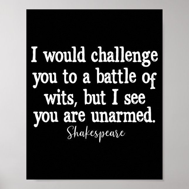 Poster William Shakespeare Battle Of Wits English Literat (Devant)