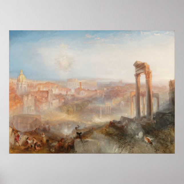 Poster William Turner British - Moderne Rome-Campo Vaccin (Devant)