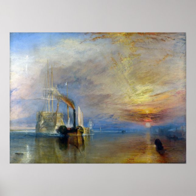 Poster William Turner - Le Temeraire de combat (Devant)