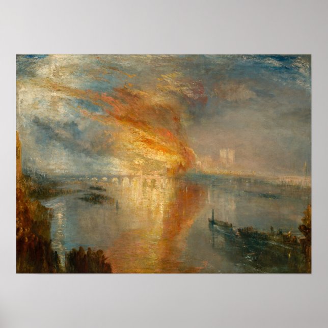 Poster William Turner - L'incendie du Parlement (Devant)