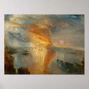 Poster William Turner - L'incendie du Parlement