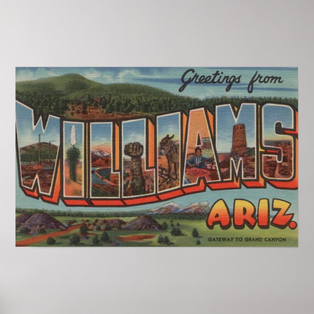 Poster Williams, Arizona - Scènes de grandes lettres (Devant)
