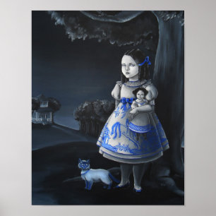 Poster Willow bleu