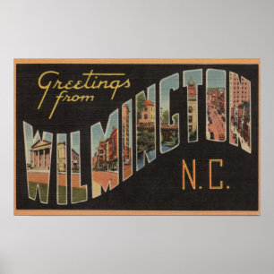 Poster Wilmington, Caroline du Nord - Scènes de grandes l