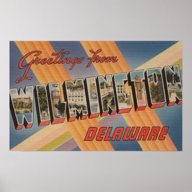 Poster Wilmington, Delaware - Scènes de grandes lettres 2 (Devant)
