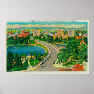 Poster Wilshire Boulevard, général Douglas MacArthur