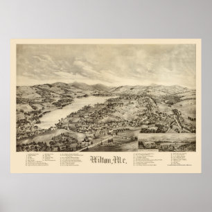 Poster Wilton, JE carte panoramique - 1895