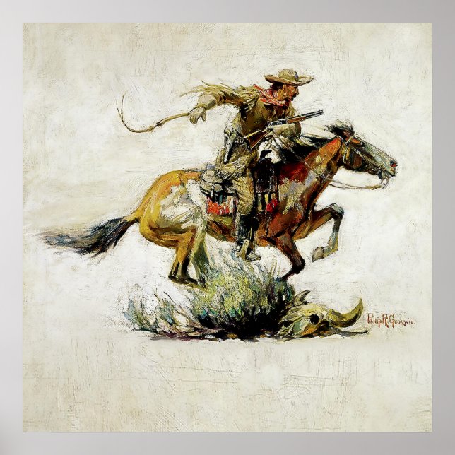 Poster "Winchester Horse and Rider" par Philip R Goodwin (Devant)