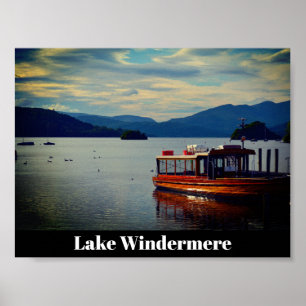 Poster Windermere, carte postale Lake District