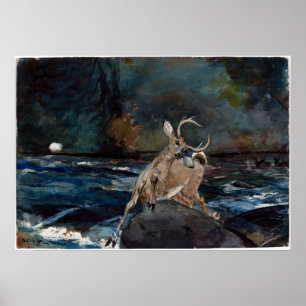 Poster Winslow Homer A Good Shot, Adirondacks