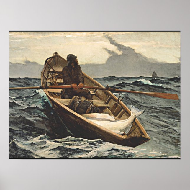 Poster Winslow Homer - Avertissement sur le brouillard (Devant)