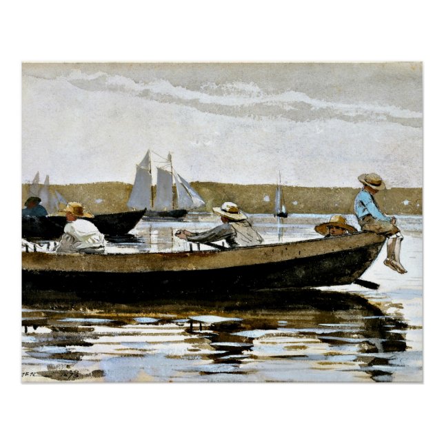 Poster Winslow Homer - Garçons dans un Dory (Devant)