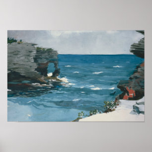 Poster Winslow Homer - Rocky Shore, Bermudes
