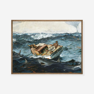 Poster Winslow Homer The Gulf Stream Peinture Art Imprime