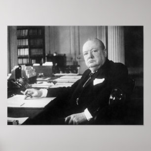 Poster Winston Churchill au numéro 10 de la rue Downing