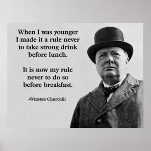 Poster Winston Churchill Boire