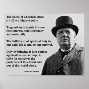 Poster Winston Churchill Christian